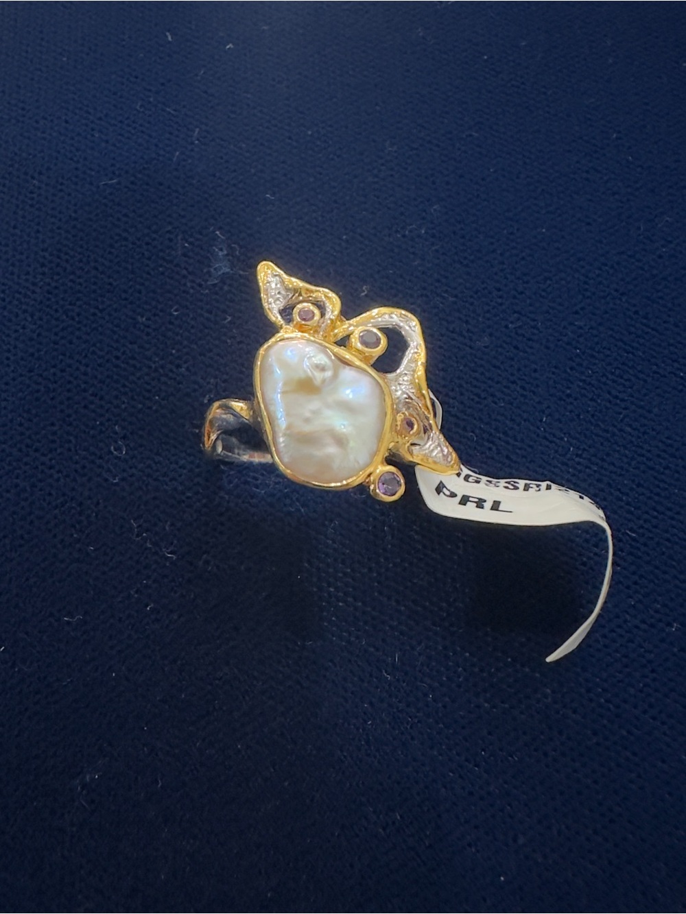 Sterling Silver 925 Pearl Accent Women's Ring